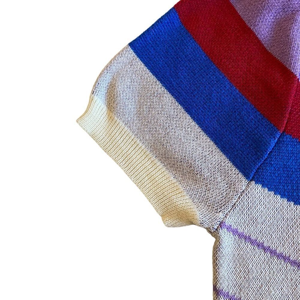 NWOT White Modcoth Chevron Pattern Cap Sleeve Sweater - Picture 12 of 12